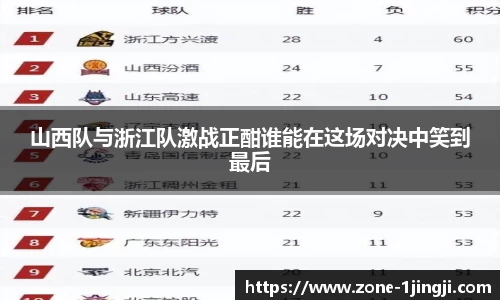 山西队与浙江队激战正酣谁能在这场对决中笑到最后